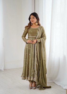 Elegance Anarkali Set with Dupatta